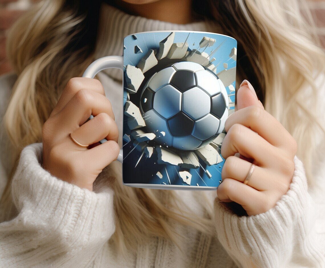 3D Soccer Mug: Personalized Soccer Player Gift