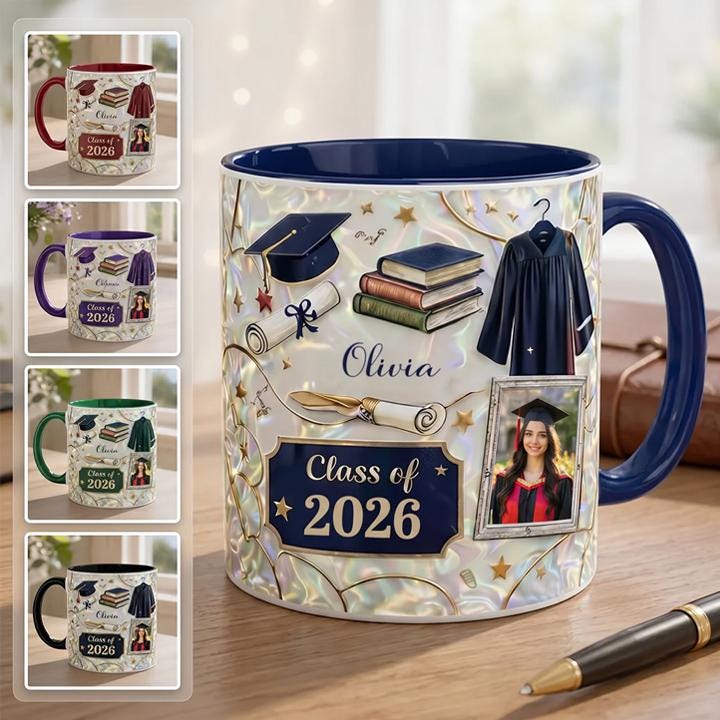 Personalized Photo Graduation Coffee Mug, Class of 2026 Graduate Gift, Graduation Mug Gift For Her Him, c525Ud3b