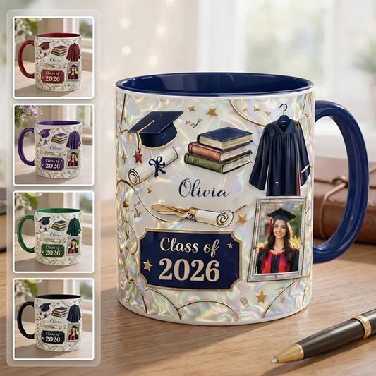 Personalized Photo Graduation Coffee Mug, Class of 2026 Graduate Gift, Graduation Mug Gift For Her Him, c525Ud3b