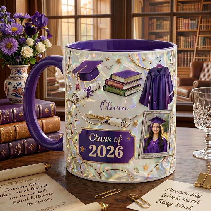 Personalized Photo Graduation Coffee Mug, Class of 2026 Graduate Gift, Graduation Mug Gift For Her Him, c525Ud3b