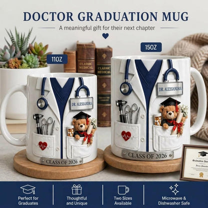 Personalized Doctor Mug, Medical School Graduation Gift, Custom Name Nurse Mug, Future Doctor Gift, Med Student Gift, Class of 2026