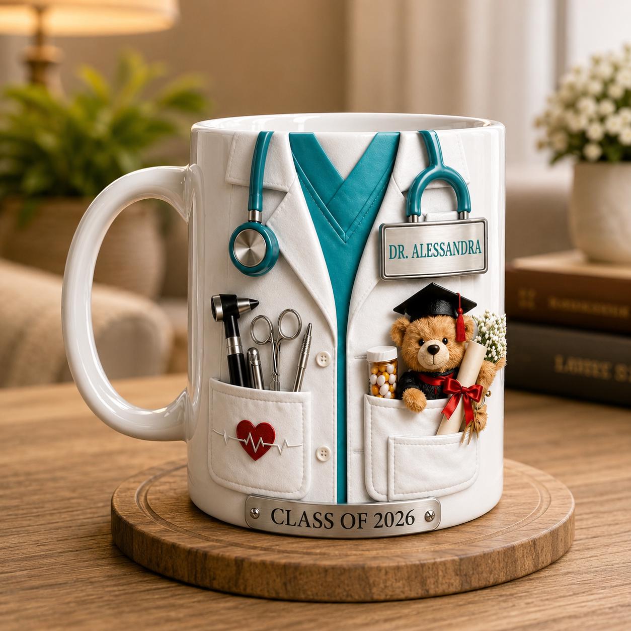 Personalized Doctor Mug, Medical School Graduation Gift, Custom Name Nurse Mug, Future Doctor Gift, Med Student Gift, Class of 2026