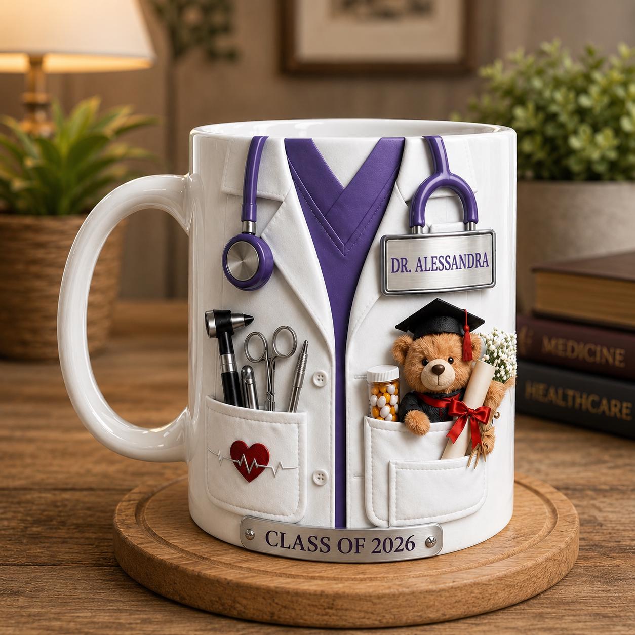 Personalized Doctor Mug, Medical School Graduation Gift, Custom Name Nurse Mug, Future Doctor Gift, Med Student Gift, Class of 2026