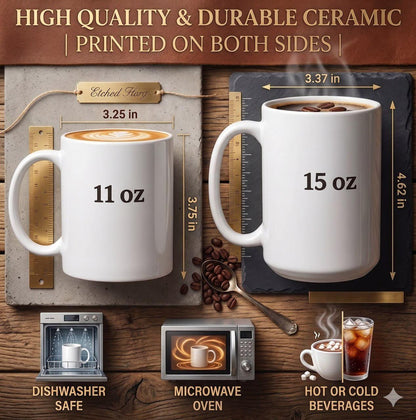 Custom 3D Effect Love Story Mug, Christmas Gift for Boyfriend Girlfriend, Personalized Couple Anniversary Cup, 3D Inflated Memory Scrapbook